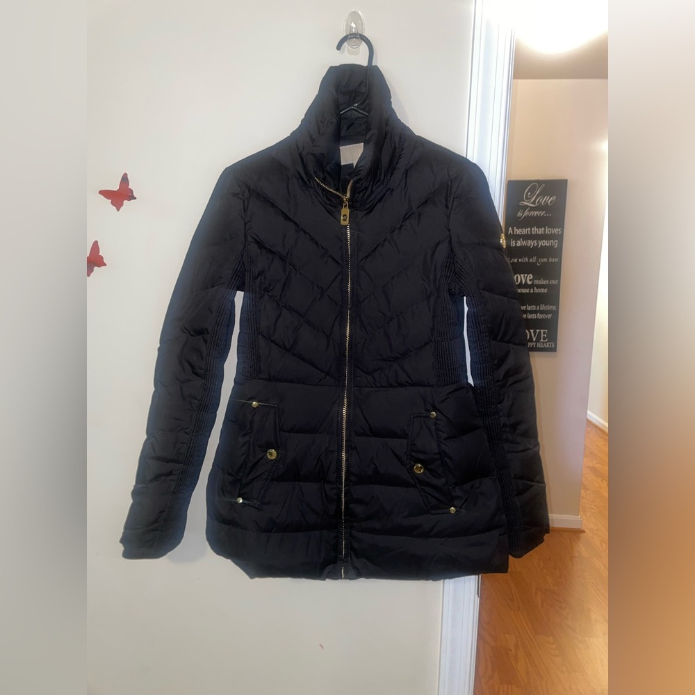 MK black and gold detail winter coat. Only worn twice.